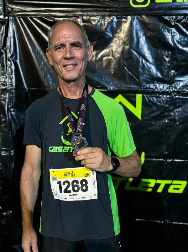 Valmor Maldaner, atleta Casa Atleta que evoluiu o pace dos 1.600 m de 5:04 para 4:13